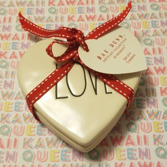 Rae Dunn Other - Brand new Rae Dunn set of 4 "LOVE" coasters